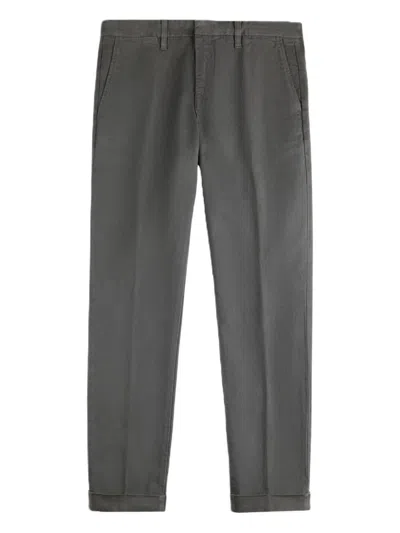Fay Gabardine Trousers In Gray