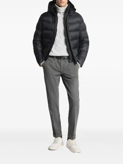Fay Gabardine Trousers In Gray