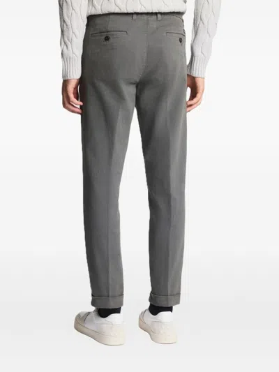 Fay Gabardine Trousers In Gray