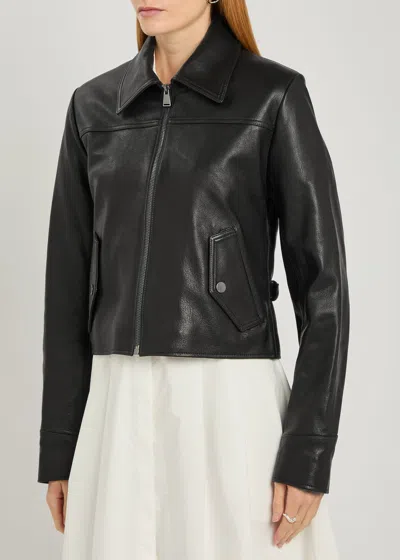 Simkhai Freeman Leather Jacket In Black
