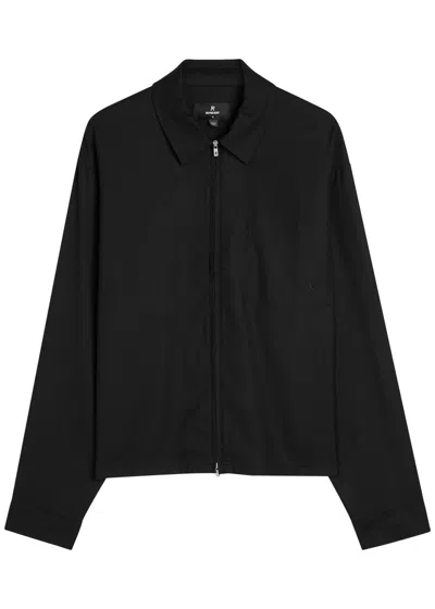 Represent Logo-embroidered Twill Overshirt In Brown