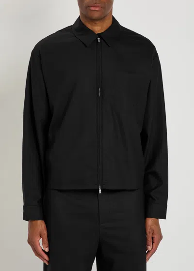 Represent Logo-embroidered Twill Overshirt In Brown