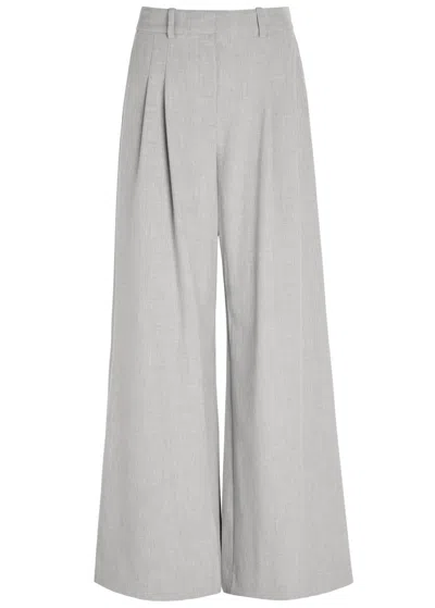 Simkhai Clayton Wide-leg Woven Trousers In Gray