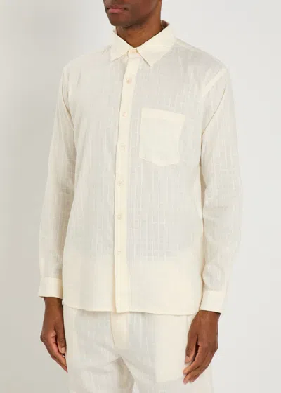 Smr Days Enamorados Embroidered Cotton-blend Shirt In Neutral