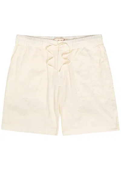 Smr Days Escubelle Embroidered Cotton-blend Shorts In White