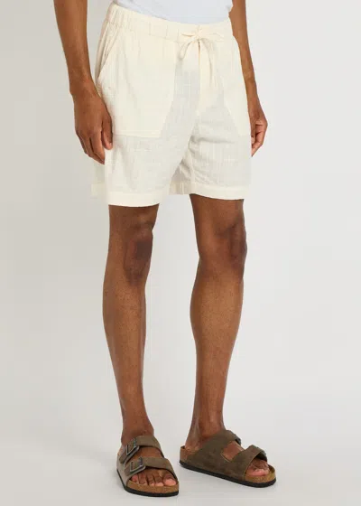 Smr Days Escubelle Embroidered Cotton-blend Shorts In White