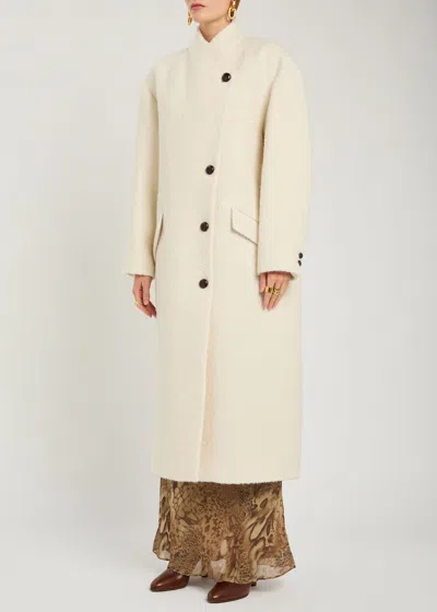 Isabel Marant Étoile Button-fastening Collar Coat In Nude