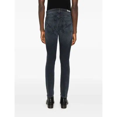 Dondup Brighton Straight Cut Denim Trousers In Black