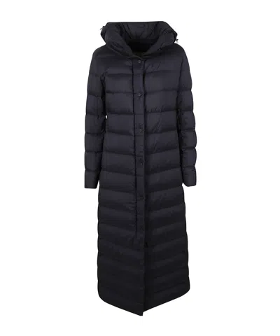 Herno Long Hooded Quilted Padded Outerwear In Black