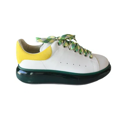 Alexander Mcqueen Larry Leather Sneaker White Green Transparent In White