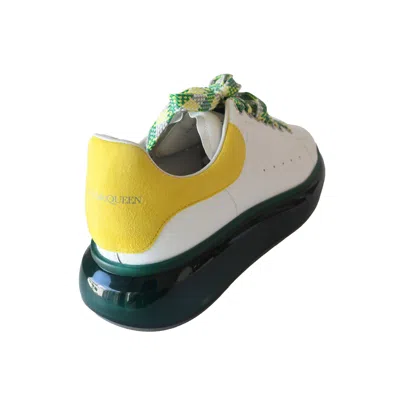 Alexander Mcqueen Larry Leather Sneaker White Green Transparent In White