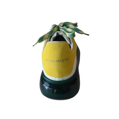 Alexander Mcqueen Larry Leather Sneaker White Green Transparent In White