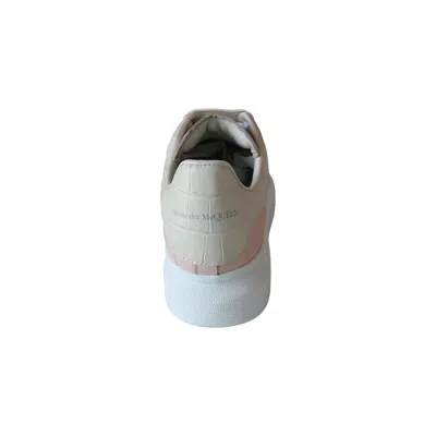 Alexander Mcqueen Leather Lace Up Sneakers Pink In Neutral