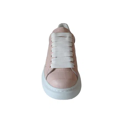 Alexander Mcqueen Leather Lace Up Sneakers Pink In Neutral