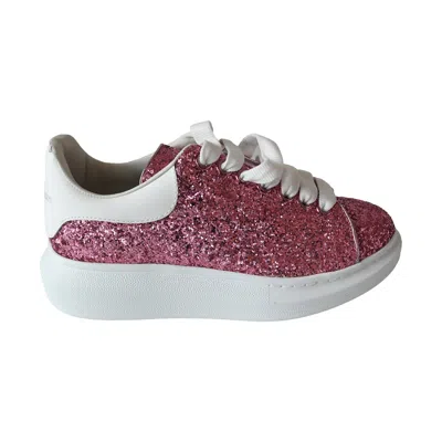 Alexander Mcqueen Oversized Glitter Sneakers Pink In Purple
