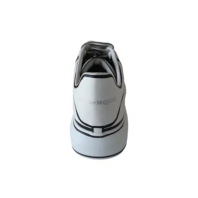 Alexander Mcqueen Oversized Contrasting Trim Sneakers Balck White In White