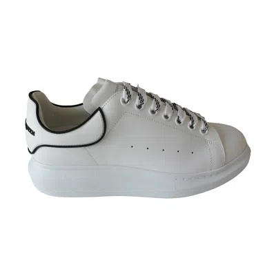 Alexander Mcqueen Oversized Leather Platform Sneakers White In White