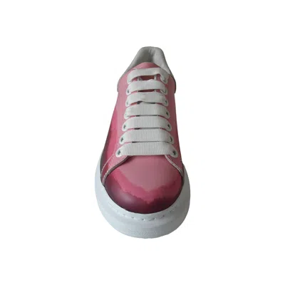 Alexander Mcqueen Oversized Dip Dye Leather Sneakers Pink In Red
