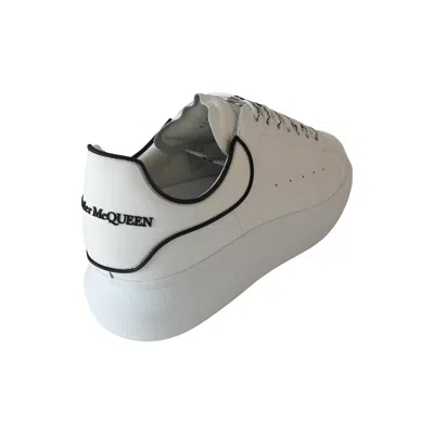 Alexander Mcqueen Oversized Leather Platform Sneakers White In White
