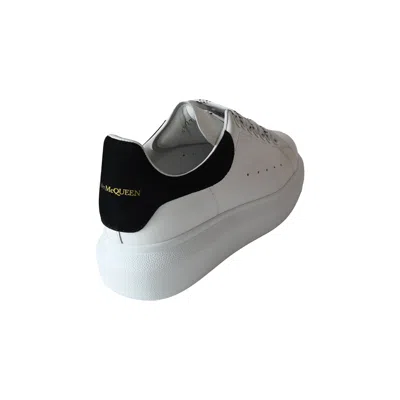 Alexander Mcqueen Oversized Leather Sneakers Black White In White