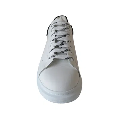 Alexander Mcqueen Oversized Leather Platform Sneakers White In White