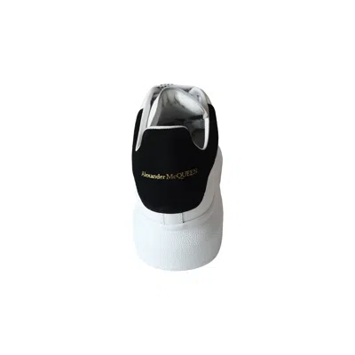 Alexander Mcqueen Oversized Leather Sneakers Black White In White
