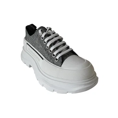 Alexander Mcqueen Tread Slick Plaid Lace-up Sneakers Grey In Multi