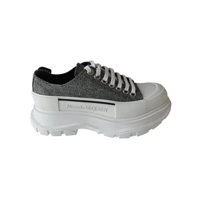 Alexander Mcqueen Tread Slick Plaid Lace-up Sneakers Grey In Multi