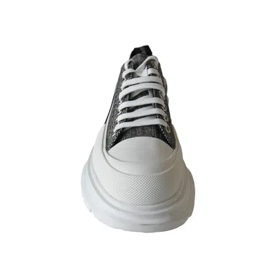 Alexander Mcqueen Tread Slick Plaid Lace-up Sneakers Grey In Multi