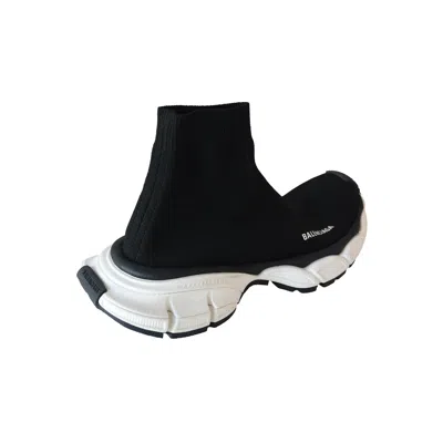 Balenciaga 3xl Sock Recycled Knit Sneakers Black White In Black
