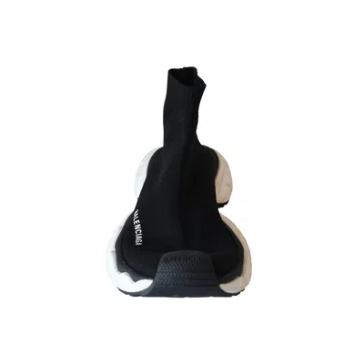 Balenciaga 3xl Sock Recycled Knit Sneakers Black White In Black