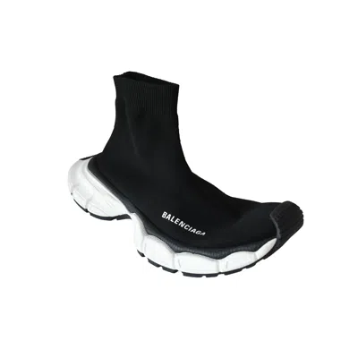 Balenciaga 3xl Sock Recycled Knit Sneakers Black White In Black