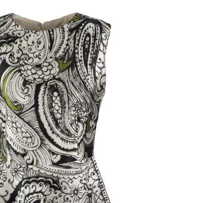 Co.go Cogo Paisley Patterned Jacquard Long Dress In Multi