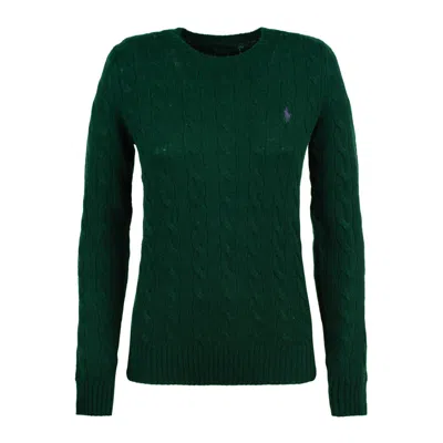 Ralph Lauren Green Wool And Cashmere Cable-knit Crew-neck Sweater In Green