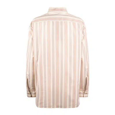 Etro Striped Shirt With Placed Print In Multi