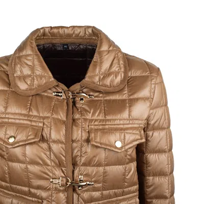 Fay 3 Hooks In Checkered Technical Fabric In Brown