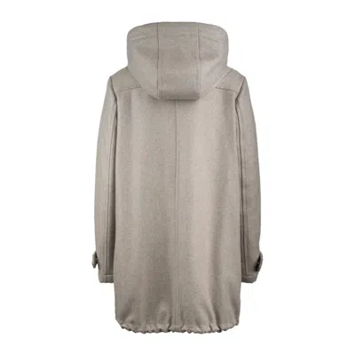 Fay Wool And Cashmere Cloth Parka In Neutral