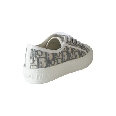 Dior Wmns Walk'n' Embroidered Canvas Low Top Grey In Gray