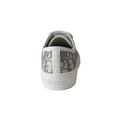 Dior Wmns Walk'n' Embroidered Canvas Low Top Grey In Gray