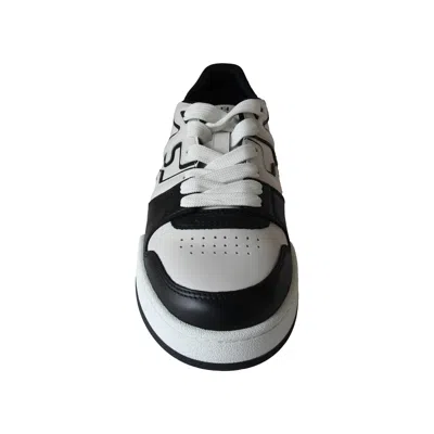 Fendi Leather Sneakers With Ff Lateral Logo In Black
