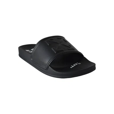 Off-white Arrow Logo Slides Black In Black