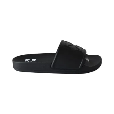 Off-white Arrow Logo Slides Black In Black