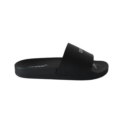 Off-white Pool Slide Rubber Sandals Black In Black