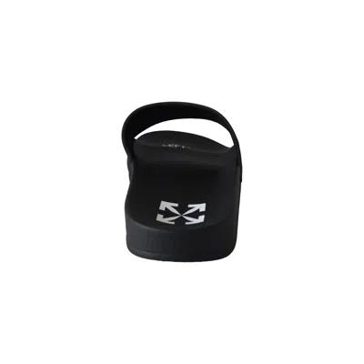 Off-white Arrow Logo Slides Black In Black