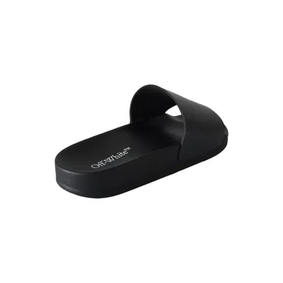 Off-white Pool Slide Rubber Sandals Black In Black