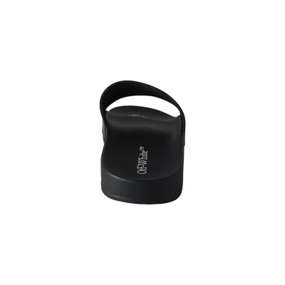 Off-white Pool Slide Rubber Sandals Black In Black