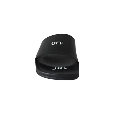 Off-white Pool Slide Rubber Sandals Black In Black