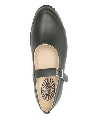 Superga 803 Mary-jane Rubber Ballet Flats In Green