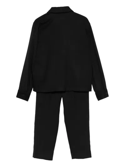 搭扣羊毛棉混纺运动套装