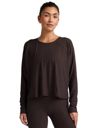 Beyond Yoga Featherweight Long Sleeve T-shirt In Brown